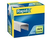 Rapid Standard - Stifter - 24/6 - 6 mm - galvanisert stål - pakke av 5000 - for Classic K2  Fashion Baby-Ray, F18, F30, Ultimate NXT, Ultimate NXT ICE  Supreme Freeze, S1