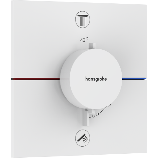 Hansgrohe ShowerSelect Comfort E dusjbatteri, hvit Hansgrohe ShowerSelect Comfort E dusjbatteri, hvit
