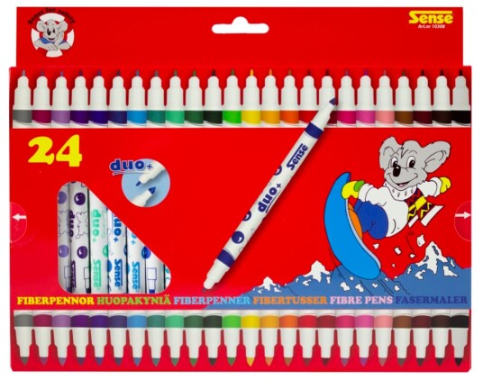 Tusj Dubblespiss 24 stk Sense Tusj Dubblespiss 24 stk Sense