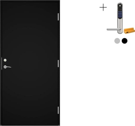 Ytterdør Swedoor Clever-Line+ Muddus med Yale Doorman Classic Home