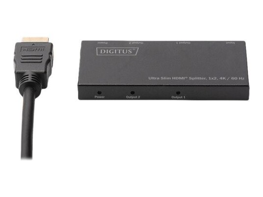 Digitus Ultra Slim HDMI Splitter 2-Port 4K Video/Lyd Splitter
