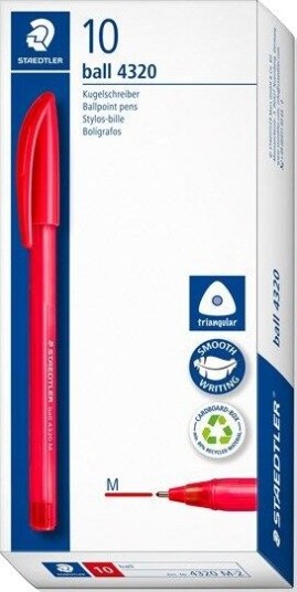 Staedtler Ballpoint pen ball 4320 10 pcs M red Staedtler Ballpoint pen ball 4320 10 pcs M red