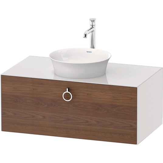 Duravit White Tulip Servantskap 1 skuff 100x55x40,8 cm Valnøtt/Hvit Høyglans
