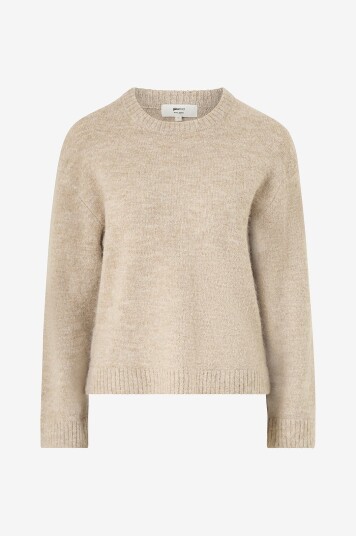 Gina Tricot Genser Crew Neck Knitted Sweater Beige