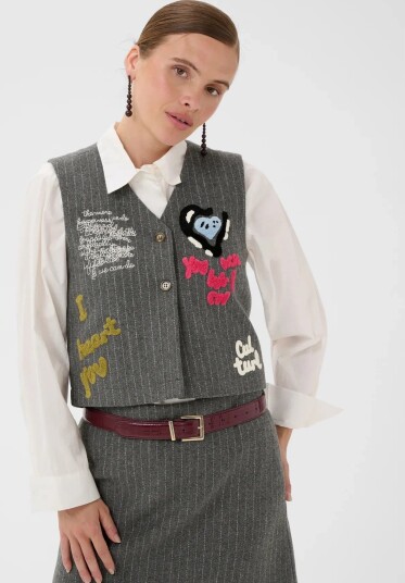 Culture Cukayla Waistcoat Grey S