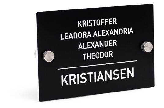 Dørskilt Moderne Lite svart