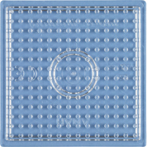 Hama Midi Perleplate Firkant Liten Transparent 7,5x7,5cm