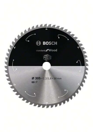Bosch 305 mm Standard Sirkelsagblad for Batterverktøy - 60 Tenner Bosch 305 mm Standard Sirkelsagblad for Batterverktøy - 60 Tenner