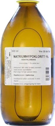 Natriumhypokloritt 1% dentalvæske 500 ml