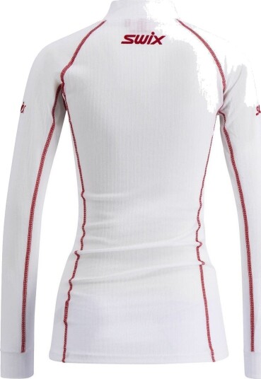 Swix Racex Classic Half Zip Dame Bright White/Swix Red M