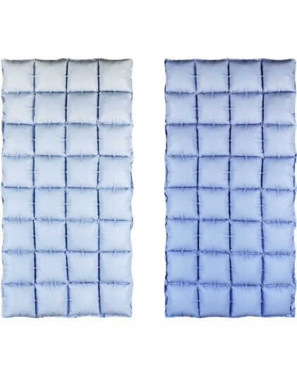 Tosidig Blå Ombre Waffle Folie Ballong for Backdrop/Bakgrunn 55x110 cm