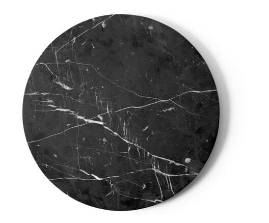 Audo Androgyne Bordplate For Sidebord Ø65 Nero Marguina