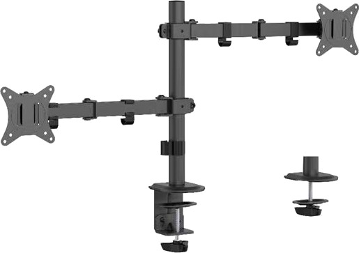 Gembird MA-D2-03 mounting kit - adjustable - for 2 LCD displays - black Gembird MA-D2-03 mounting kit - adjustable - for 2 LCD displays - black