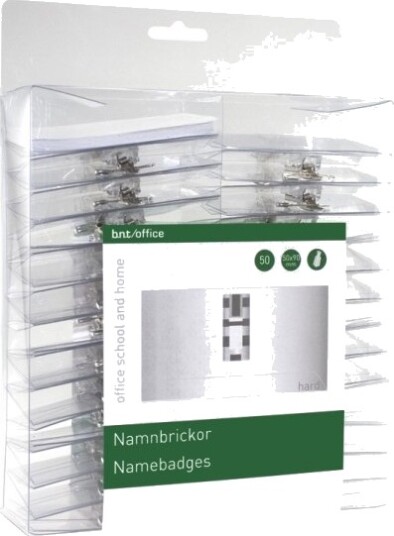 Navneskiltklips 50X90 Mm 50 Stk./Pakning