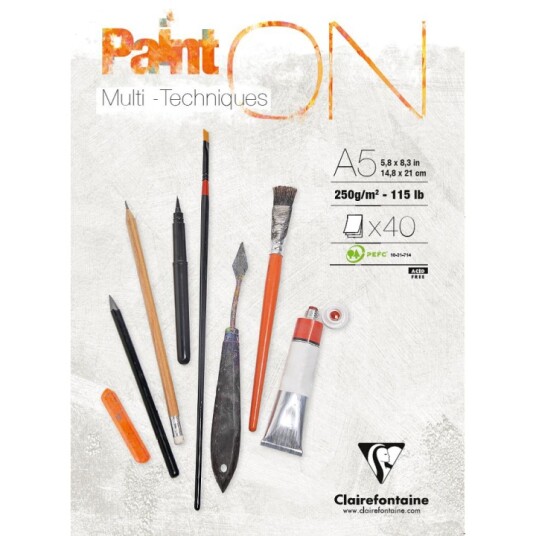 Clairefontaine Paint'ON Multi-Techniques A5