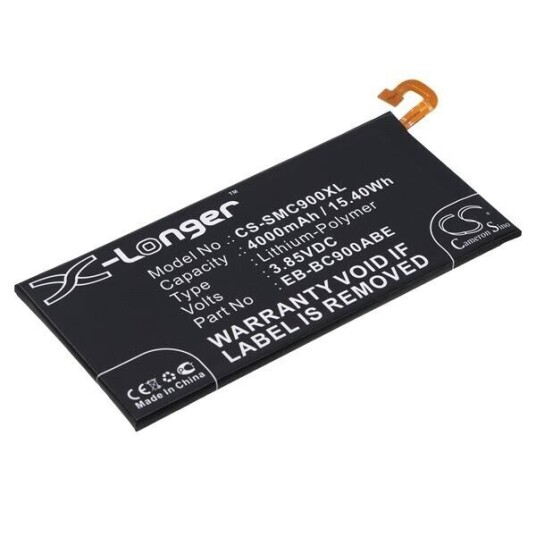 Samsung Galaxy C9 Pro Duos batteri (4000 mAh 3.85 V, Sort)