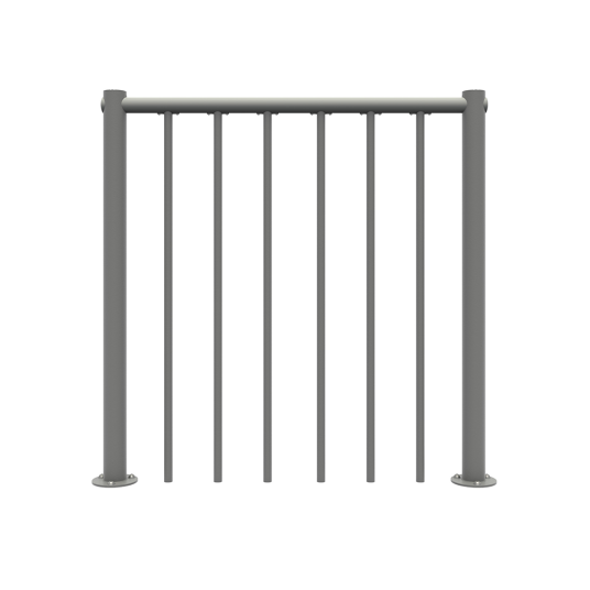 Minka Gelender For Repos Med Vertikale Balustre I Grå Minka Gelender For Repos Med Vertikale Balustre I Grå