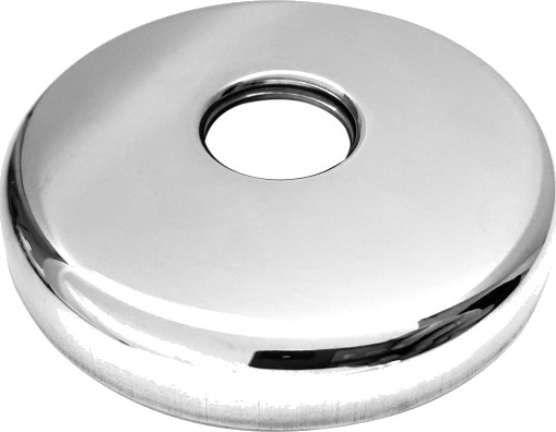 Roset 1/2 Rørgevind Ø76 - T/Kobl.Dåse Blank. Rustfrit Stål Aisi304