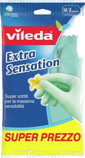 Vileda Extra Sensation Silikonhansker   Medium   Grå?nn