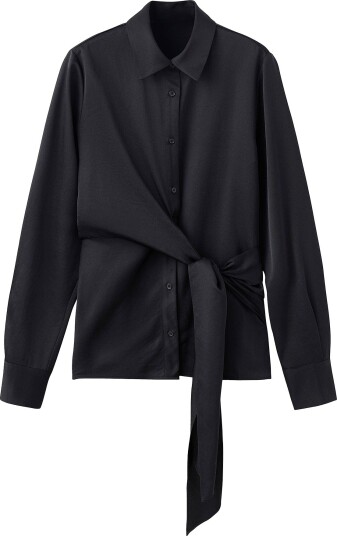 Mango - Skjorte Shirt Blanca - Svart