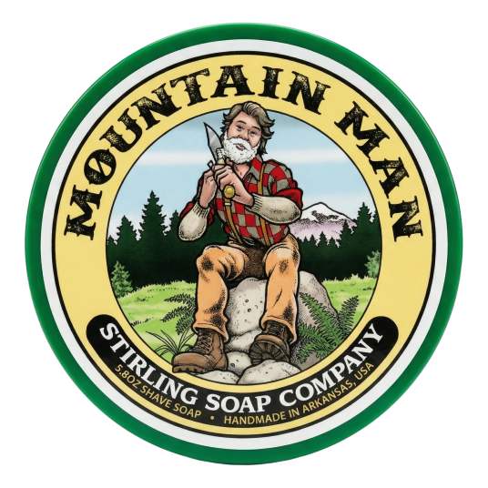 Stirling Soap Co. barbersåpe i skål Mountain Man 170g Stirling Soap Co. barbersåpe i skål Mountain Man 170g