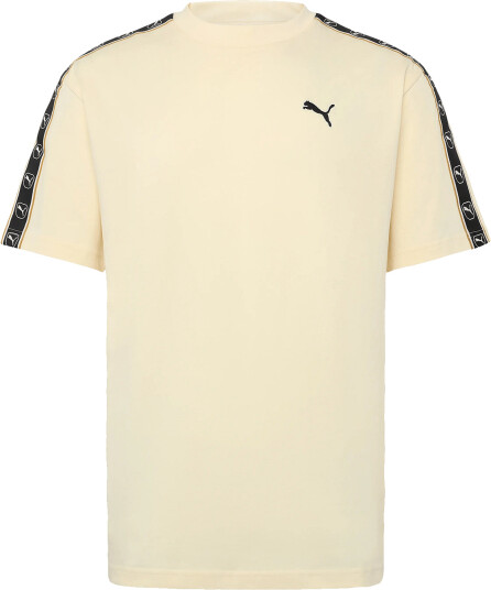 PUMA Ess Elevated Tape Relaxed Tee Cream XXL PUMA Ess Elevated Tape Relaxed Tee Cream XXL