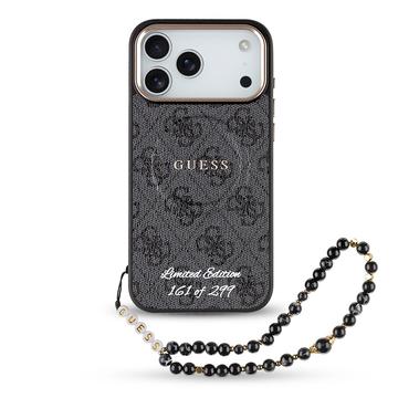Guess iPhone 17 Pro Max 4G Strap Limited Edition deksel MagSafe kompatibel Svart