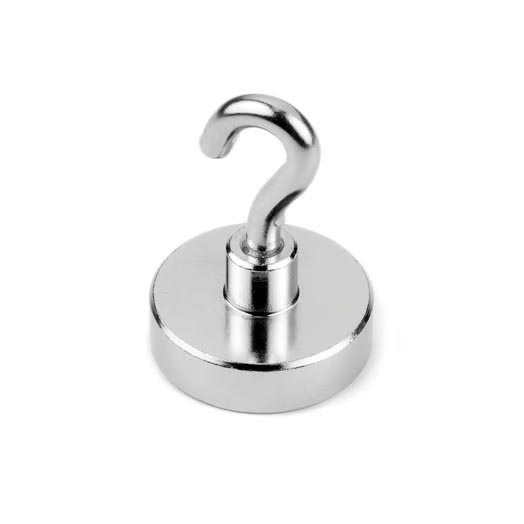 Magnetkrok 25 mm neodym 18 kg M4-gjenge nikkelbelagt