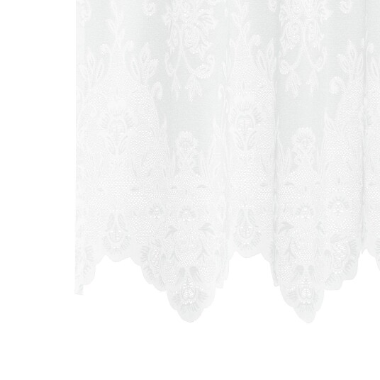  Gardiner med gardiner Blomster Hvit Polyester