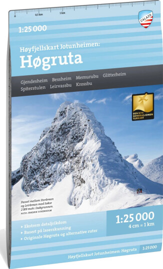 Calazo förlag Høyfjellskart Høgruta 1:25 000 OneSize, NoColour