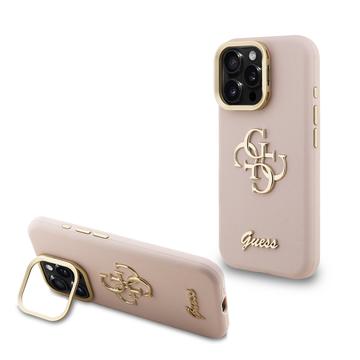 Guess iPhone 16 Pro Max Grained 4G Logo Stativkameraramme deksel Rosa Guess iPhone 16 Pro Max Grained 4G Logo Stativkameraramme deksel Rosa