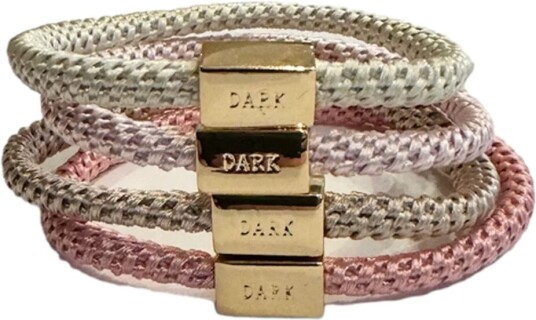 Dark FAT HAIR TIES THIN 4 PK COMBO ROSE MIX Dark FAT HAIR TIES THIN 4 PK COMBO ROSE MIX