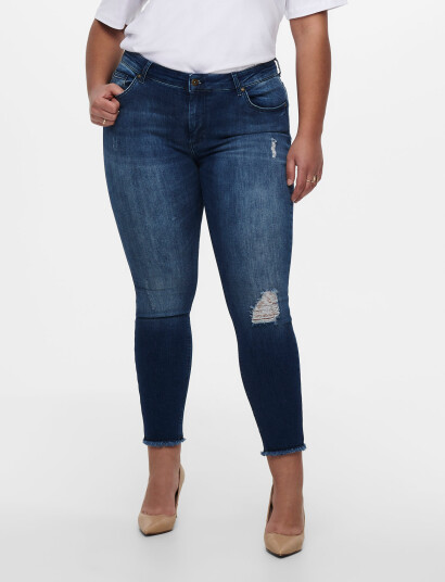 ONLY Carmakoma Carwilly Reg Skinny Ank Jeans Mbd Noos - Blue - 48 ONLY Carmakoma Carwilly Reg Skinny Ank Jeans Mbd Noos - Blue - 48