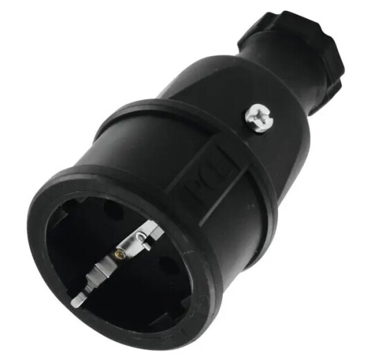 PC ELECTRIC Safety Connector Rubber Black