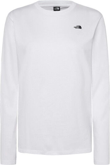The North Face W Tnf Essential Simple Dome Rlx Long Sle   White   L