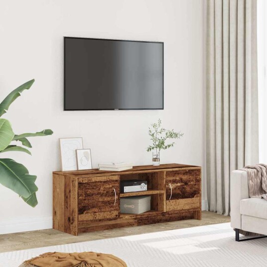  TV-benk gammelt tre 102x30x37,5 cm konstruert tre 8721158434111