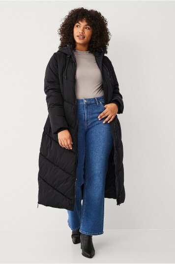 Zizzi - Kåpe caNordic L/S Coat - Svart