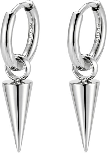 Bud To Rose Spike Earring Silver   Silver   ONE SIZE