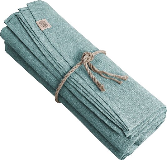 Lovely Linen Duk Classic Rund i manglet lin Blå