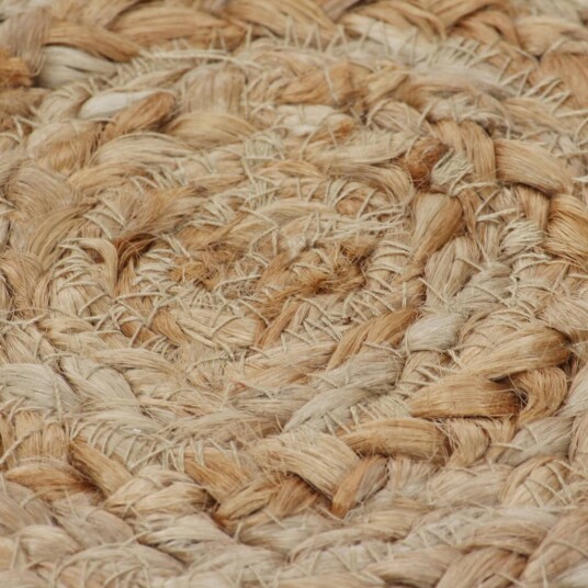 vidaXL Matte flettet jute 120 cm rund