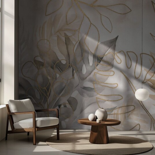 Tapet   Abstrakt Bladdesign