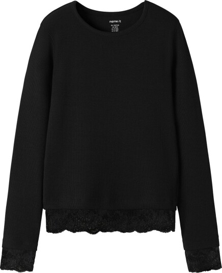 Name It Genser - Slim - NkfRosima - Black - Name It - 6 år (116) - Genser - Svart