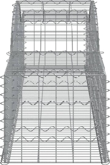 vidaXL Gabionkurver buede 2 stk 300x50x40/60 cm galvanisert jern