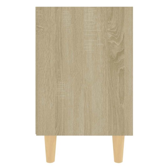 vidaXL Nattbord med ben i heltre sonoma eik 40x30x50 cm