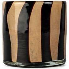 ByOn Calore Lysestake Håndlaget 10cm Svart/beige ByOn Calore Lysestake Håndlaget 10cm Svart/beige
