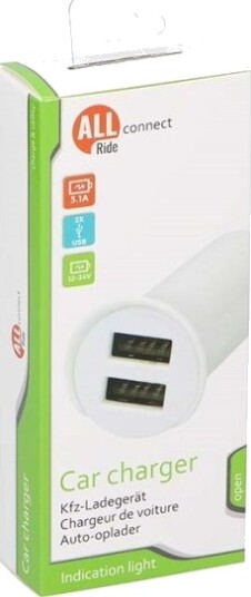 Allride 2 Usb Udtag Til Cigarettænder 3,1A 12 24V Allride 2 Usb Udtag Til Cigarettænder 3,1A 12 24V