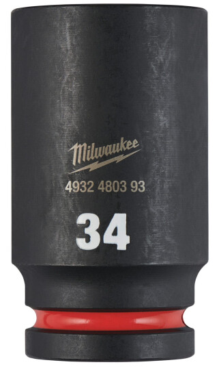 Milwaukee 3/4" 34mm Dyp Småslagshodet SHOCKWAVE Håndverktøy Milwaukee 3/4" 34mm Dyp Småslagshodet SHOCKWAVE Håndverktøy