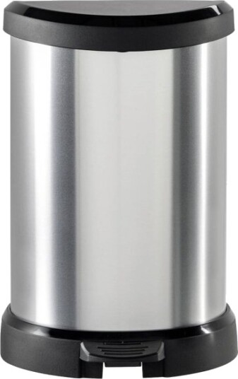 Curver Deco Bin Søppelbøtte 15 L 303 X 448 X 268 Mm Sølv/Svart 1 Stk Curver Deco Bin Søppelbøtte 15 L 303 X 448 X 268 Mm Sølv/Svart 1 Stk