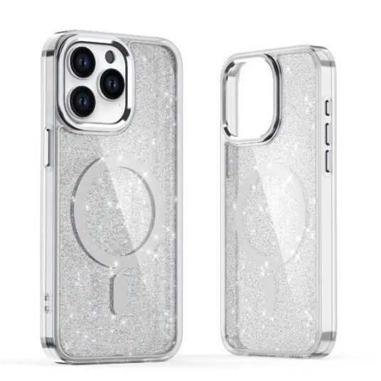 Hurtel Glitter MagSafe-deksel for Samsung Galaxy S25 Edge Hvit Hurtel Glitter MagSafe-deksel for Samsung Galaxy S25 Edge Hvit