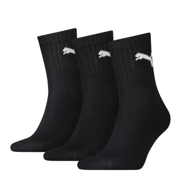 Puma Unisex 3-Pack Korte Crew Sokker Svart Str. 39-42